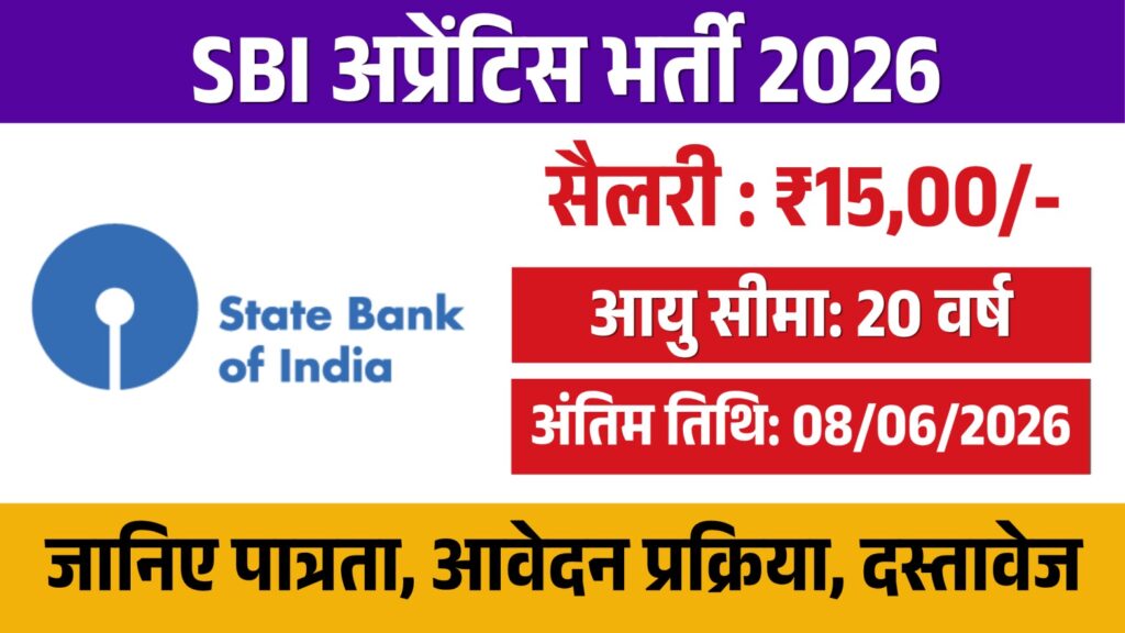 SBI Apprentice Recruitment 2026 best opportunity 1 SBI Apprentice Recruitment 2026